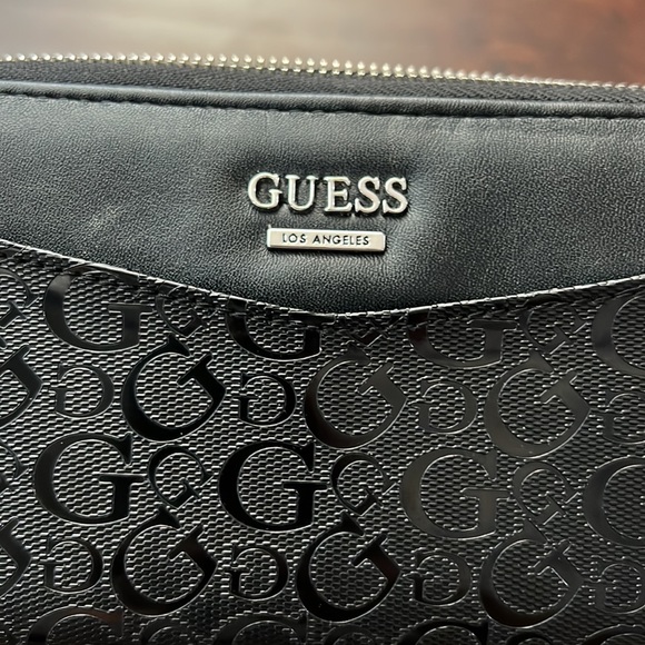 Guess Logo Print Black Wallet - Picture 6 of 7